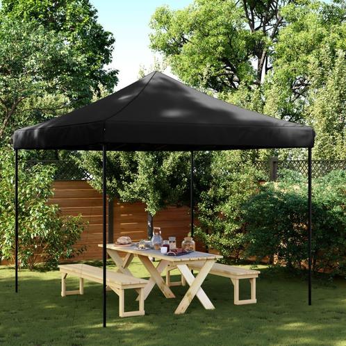 vidaXL Partytent inklapbaar pop-up 292x292x315 cm zwart, Tuin en Terras, Partytenten, Nieuw, Verzenden