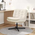vidaXL Draaiende Relaxstoel met kussen Crème 63 x 75 x 76 cm, Verzenden, Nieuw