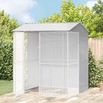 vidaXL Vogelkooi met opslag Grijs 215 x 210 x 247 cm, Dieren en Toebehoren, Verzenden, Nieuw