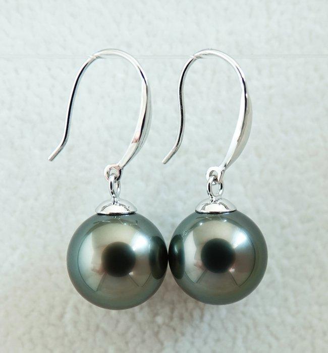 Boucles doreilles - 18 carats Or blanc Perle - Paon, Handtassen en Accessoires, Oorbellen