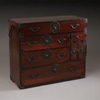 Yonezawa cabinet de tiroirs - Bois, Métal, fer, bois de kiri