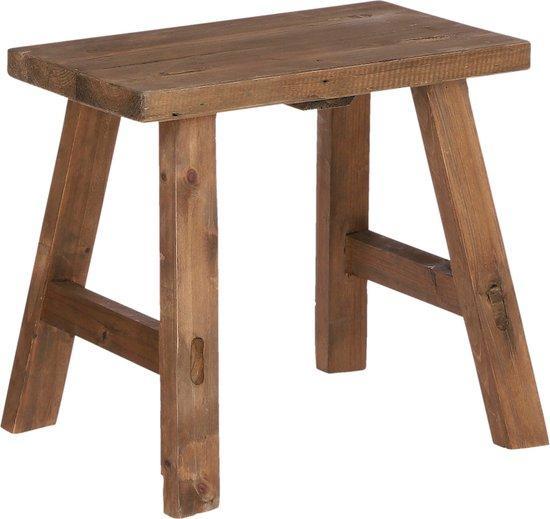 2dekans | Mica Decorations Houten Krukje – Gerecycled Hout –, Huis en Inrichting, Woonaccessoires | Overige, Ophalen of Verzenden