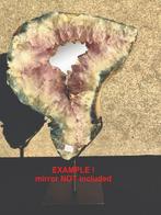 Tranche de géode daméthyste grande et large avec de gros, Verzamelen, Mineralen en Fossielen