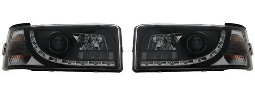 Koplampen LED DRL | Volkswagen T4 | zwart, Auto-onderdelen, Verlichting, Ophalen of Verzenden