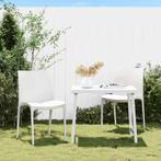 vidaXL Tuinstoelen 2 st 50x46x80 cm polypropeen wit, Tuin en Terras, Tuinstoelen, Verzenden, Nieuw