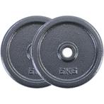 Gietijzeren halterschijven 2x 10 kg - 27 mm naaf, 25,5 cm..., Ophalen of Verzenden, Nieuw