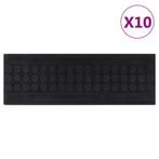 vidaXL Trapmatten 10 st 25x75 cm rubber, Doe-het-zelf en Bouw, Ladders en Trappen, Verzenden, Nieuw