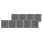 vidaXL Schutting 1564x186 cm HKC grijs, Tuin en Terras, Verzenden, Nieuw