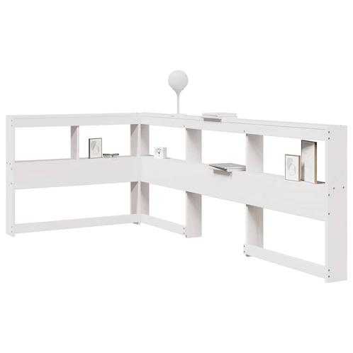 vidaXL Boekenkast Hoofdeinde L-vormig 100 cm massief, Huis en Inrichting, Slaapkamer | Bedden, Nieuw, Verzenden