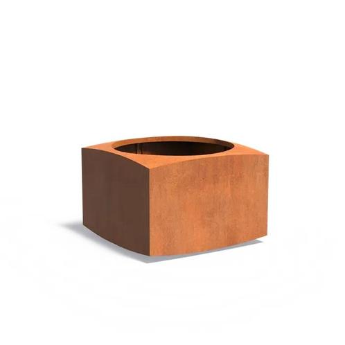 Cortenstaal plantenbak 100x100x70cm - Met bodem, Tuin en Terras, Bloembakken en Plantenbakken, 60 cm of meer, 100 cm of meer, Tuin