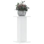 vidaXL Plantenstandaards 2 st 30x30x60 cm bewerkt hout wit, Tuin en Terras, Verzenden, Nieuw