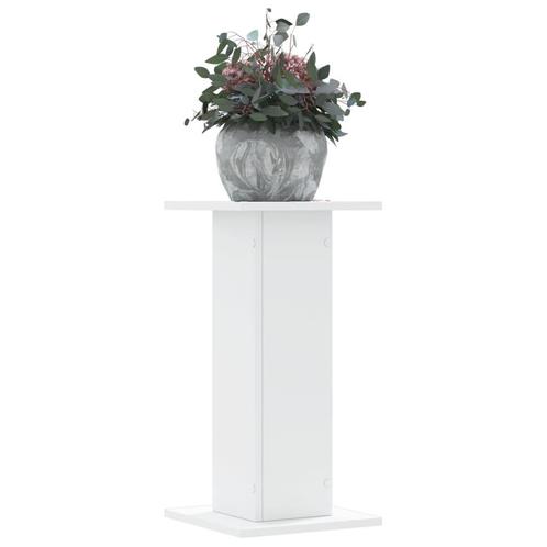 vidaXL Plantenstandaards 2 st 30x30x60 cm bewerkt hout wit, Tuin en Terras, Bloembakken en Plantenbakken, Nieuw, Verzenden