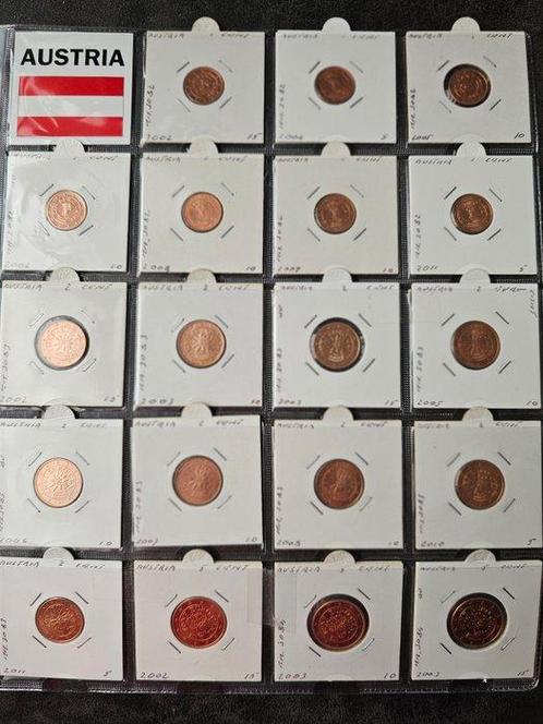 Autriche. Euro 2002/2022 (65 stuks) (Sans Prix de Réserve), Postzegels en Munten, Munten | Europa | Euromunten
