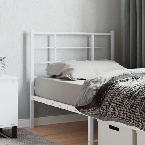 vidaXL Tête de lit métal blanc 100 cm, Maison & Meubles, Chambre à coucher | Lits, Neuf, Envoi