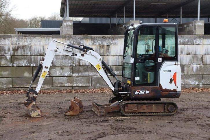 Veiling: Minigraver Bobcat E19 Diesel 10.2kW 2015, Zakelijke goederen, Machines en Bouw | Kranen en Graafmachines, Ophalen