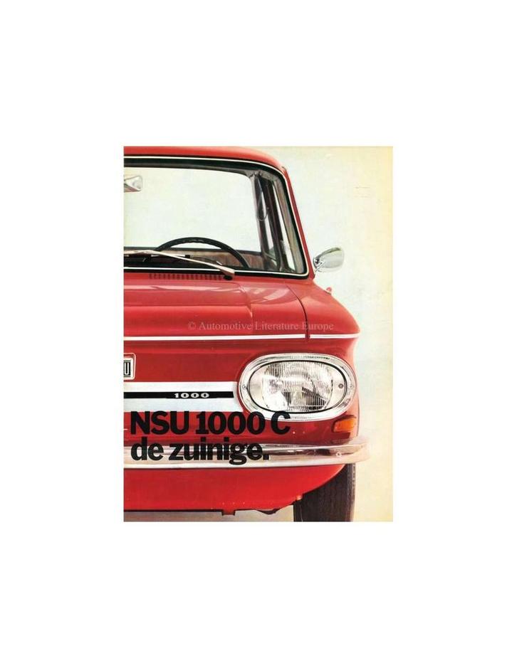 1971 NSU 1000 C BROCHURE NEDERLANDS, Boeken, Auto's | Folders en Tijdschriften