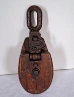 Scheepsuitrusting en armaturen - katrol / hakblok - Hout,, Antiek en Kunst