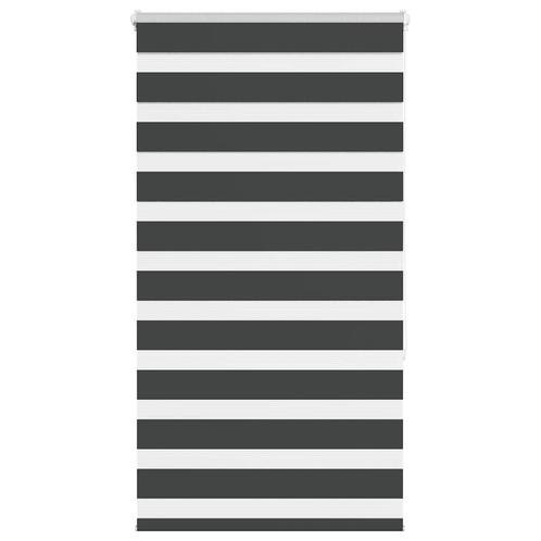 vidaXL Zebra rolgordijn 80x150 cm stofbreedte 75,9 cm zwart, Huis en Inrichting, Stoffering | Gordijnen en Lamellen, Nieuw, Verzenden