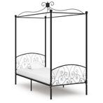 vidaXL Hemelbedframe metaal zwart 100x200 cm, Verzenden, Nieuw
