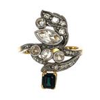 Ring - 18 karaat Geel goud, Zilver - 1.95ct. tw. Saffier -, Nieuw