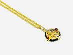 Ketting met hanger Geel goud Diamant  (Kleurbehandeld), Bijoux, Sacs & Beauté