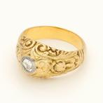 Ring - 14 karaat Geel goud - Diamant, Handtassen en Accessoires, Ringen, Nieuw