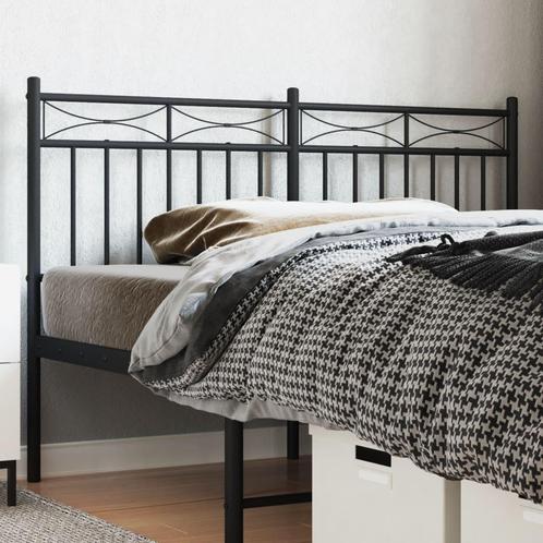 vidaXL Tête de lit métal noir 160 cm, Maison & Meubles, Chambre à coucher | Lits, Neuf, Envoi