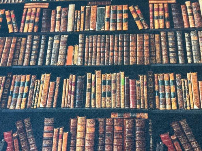 De geheime bibliotheek - Katoenen stof voor bekleding -, Antiek en Kunst, Antiek | Tapijten, Tafelkleden en Textiel