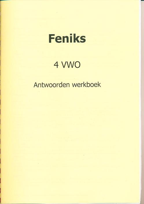 Feniks Antwoorden Werkboek 4 VWO, Boeken, Schoolboeken, Verzenden