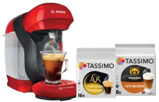 Bosch TASSIMO T11 Rood | Tweede Kansje | Gratis Capsules!, Elektronische apparatuur, Koffiezetapparaten, Nieuw, Koffiepads en cups