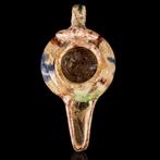 Seljuk Geglazuurde aardewerken olielamp (Zonder, Antiek en Kunst