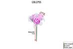 Actie mini foamrose met tule roze bulk pak 96*3 roosjes is, Nieuw