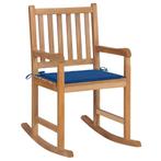 vidaXL Schommelstoel met koningsblauw kussen massief, Tuin en Terras, Tuinstoelen, Verzenden, Nieuw