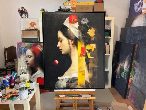 Volker Rossenbach - Porträt einer Dame, Antiek en Kunst, Kunst | Schilderijen | Modern