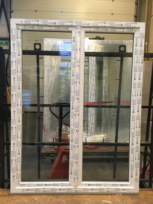 PVC raam draai-draaikiep b160xh215 en b180xh215 Ug=1.0 HR++, Doe-het-zelf en Bouw, Glas en Ramen, Dubbelglas, Nieuw, Gevelraam of Ruit