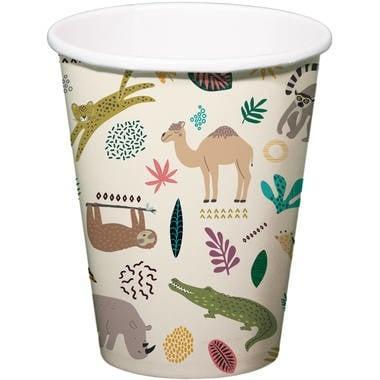 Papieren Bekers Dierentuin Dieren 250ml 6st, Hobby en Vrije tijd, Feestartikelen, Nieuw, Verzenden
