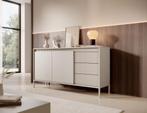 Meubella Dressoir Saran beige 154 cm, Huis en Inrichting, Kasten | Dressoirs, Nieuw, 150 tot 200 cm, 25 tot 50 cm, Verzenden