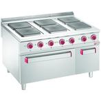 Fornuis | Elektrisch | 6 Vierkante Kookplaten | 4x 3kW + 2x, Zakelijke goederen, Horeca | Keukenapparatuur, Verzenden, Nieuw in verpakking