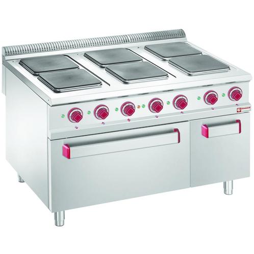 Fornuis | Elektrisch | 6 Vierkante Kookplaten | 4x 3kW + 2x, Zakelijke goederen, Horeca | Keukenapparatuur, Nieuw in verpakking