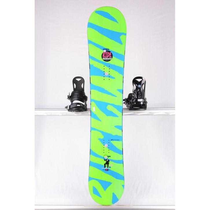 142 145 snowboard RIDE BUCK WILD, BLUE/green, WOODCORE, slim, Sport en Fitness, Snowboarden, Verzenden