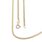 Gouden gourmet schakel ketting | 43,5 cm (schakelketting), Ophalen of Verzenden, Gebruikt, Overige kleuren, Goud