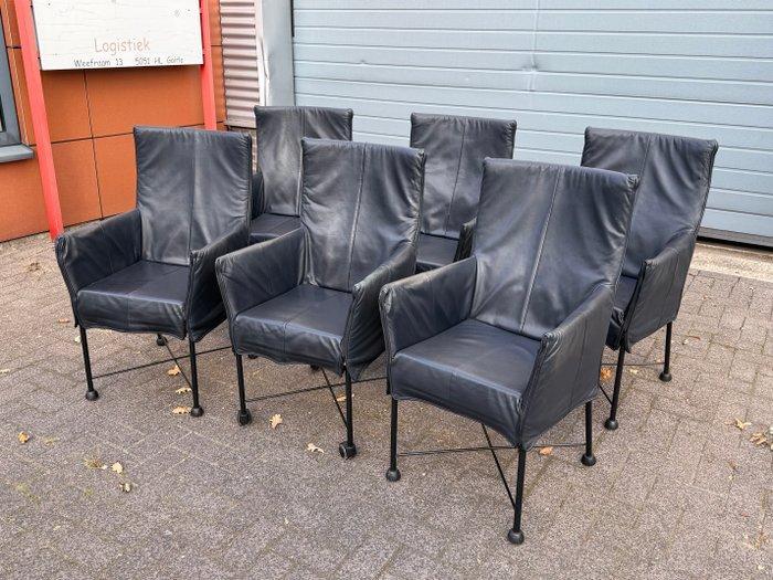 Montis - Stoel (6) - 5 x Charly en 1 x Chaplin (zwart) -, Antiek en Kunst, Antiek | Meubels | Stoelen en Sofa's