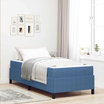 vidaXL Bedframe Blauw 100 x 200 cm Katoenen stof, Verzenden