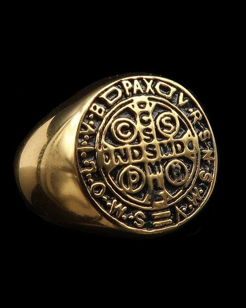 Chevalière dexorcisme - Croix de Saint Benoît - Puissance, Antiek en Kunst, Antiek | Boeken en Manuscripten