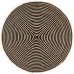 Spiraal vloerkleed jute/katoen | OP=OP | 55% Voordeel!, Huis en Inrichting, Verzenden, Rond, Nieuw, Modern