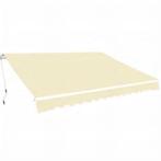 vidaXL Luifel handmatig uittrekbaar 600 cm crème, Tuin en Terras, Verzenden, Nieuw