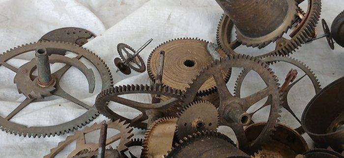 Klokonderdelen - Koper - 1850-1900 - Klok onderdelen, Antiek en Kunst, Antiek | Klokken