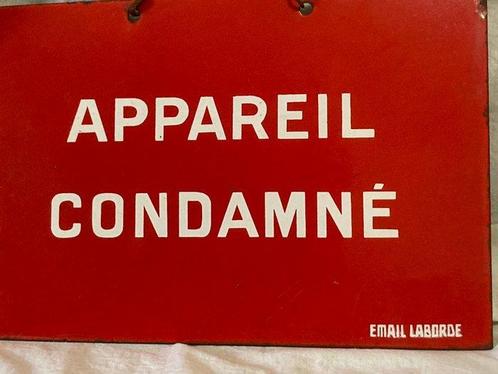 Email Laborde - No Reserve Price - Emaille plaat - Verboden, Antiek en Kunst, Antiek | Wandborden en Tegels