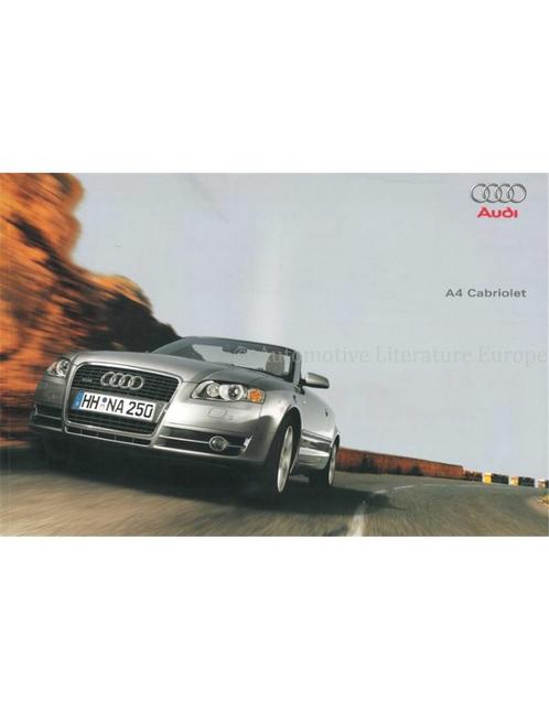 2006 AUDI A4 Cabriolet BROCHURE NEDERLANDS, Boeken, Auto's | Folders en Tijdschriften, Ophalen of Verzenden