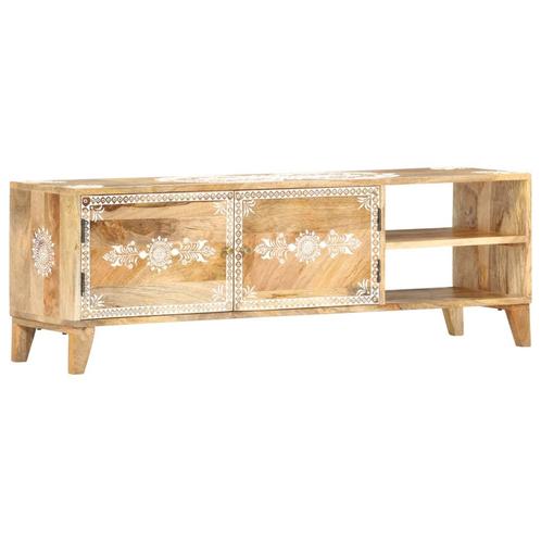 vidaXL Tv-meubel 120x30x40 cm massief mangohout, Huis en Inrichting, Kasten |Televisiemeubels, Nieuw, Verzenden